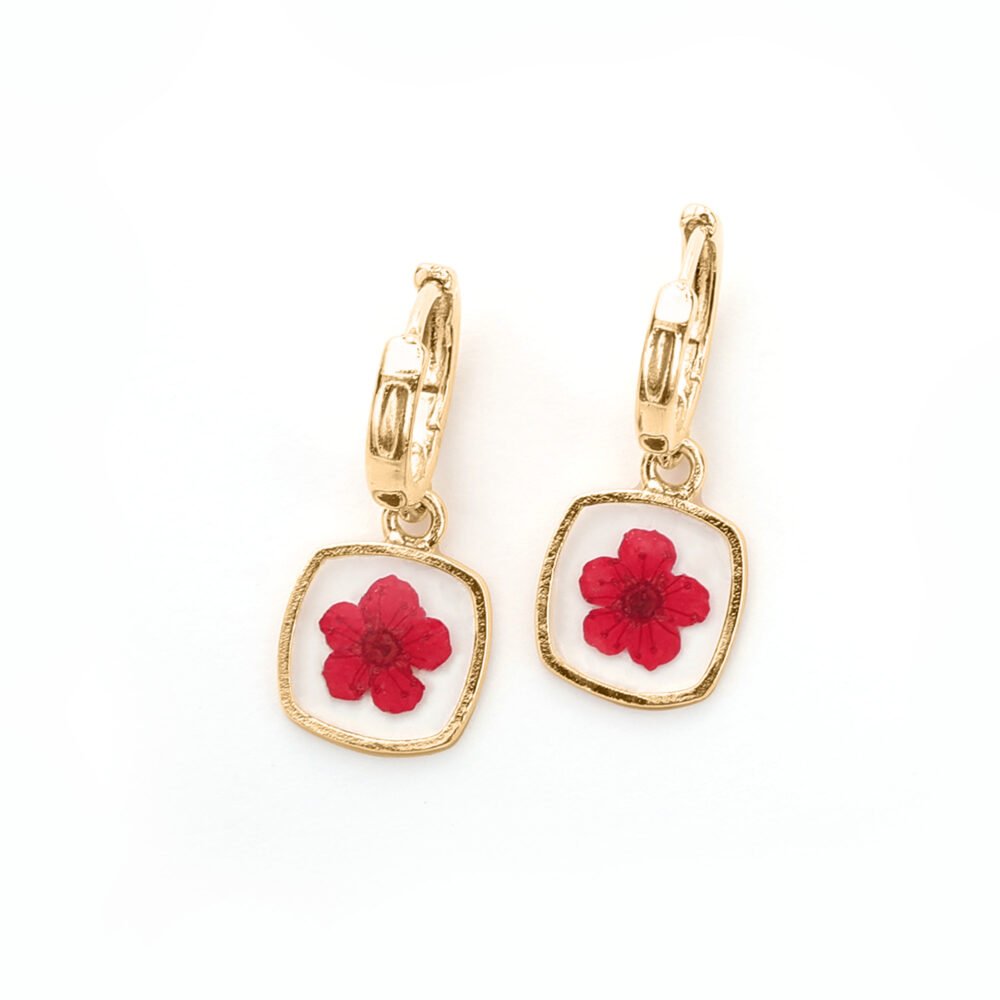 עגילי תשוקה מרובע ורדון