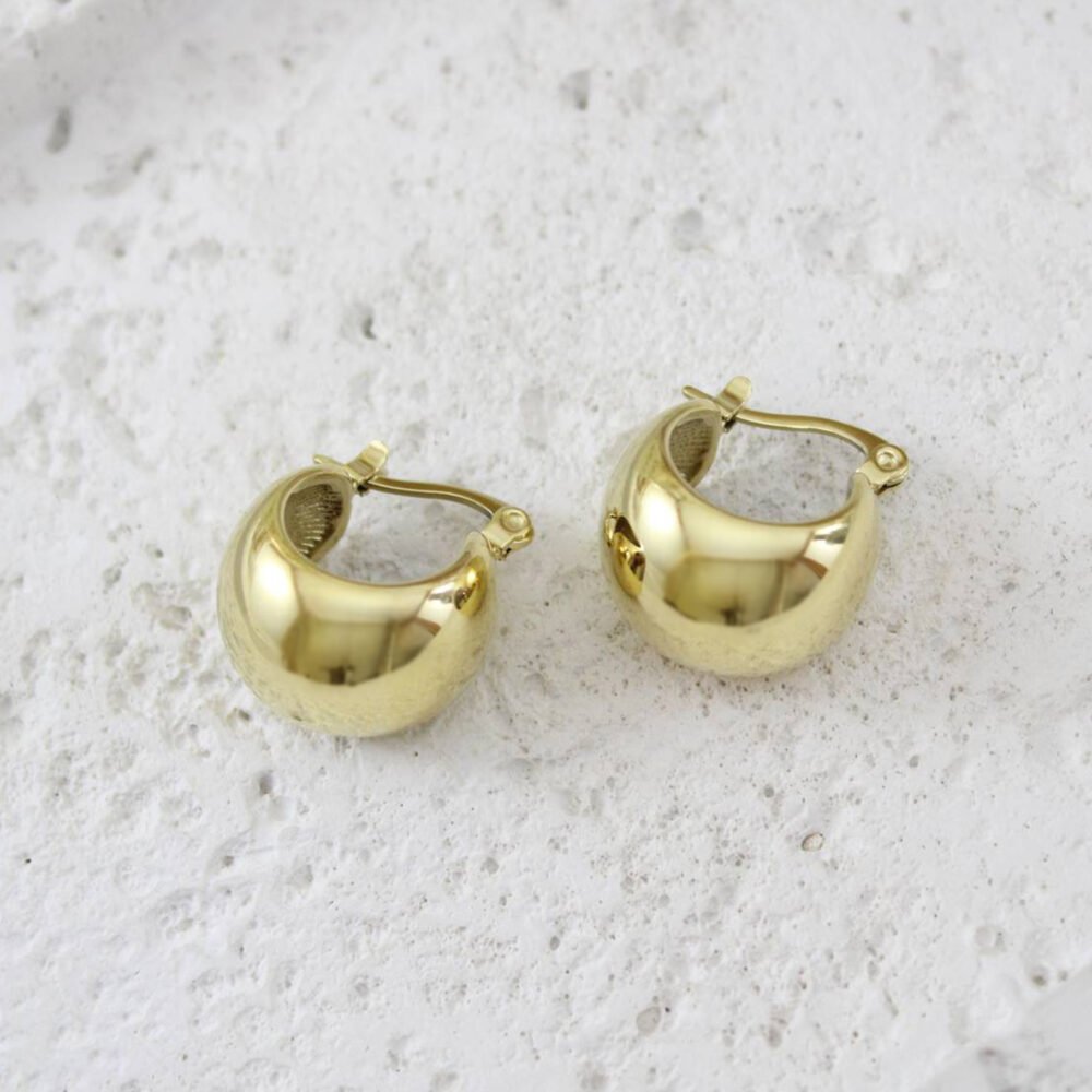 עגילי זהב עיגול